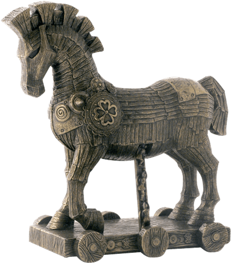 The Trojan Horse Statue - Greek Art Trojan Horse (555x555), Png Download