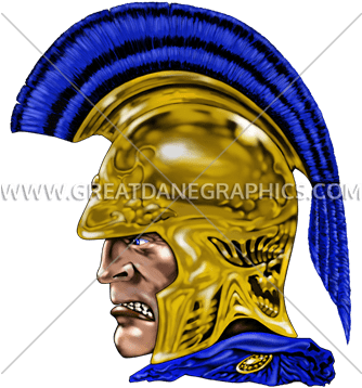Trojan - Tirecoverpro Spartan Warrior With Golden Helmet And (333x385), Png Download