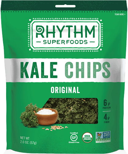 Rhythm Superfoods Organic Original Kale Chips - 2 Oz. (417x500), Png Download