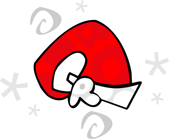 Free Cartoon Santa Hat Vector Art Clip Art Image From - Frohe Weihnachten Iii Grußkarte (576x472), Png Download