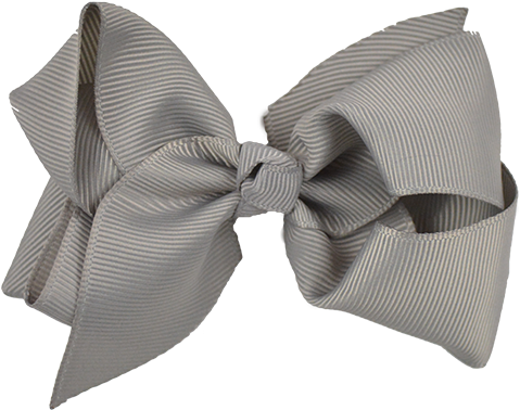 Rwc41406 Grey 10cm Ribbon Bow - Grey Ribbon Bow Png (600x600), Png Download