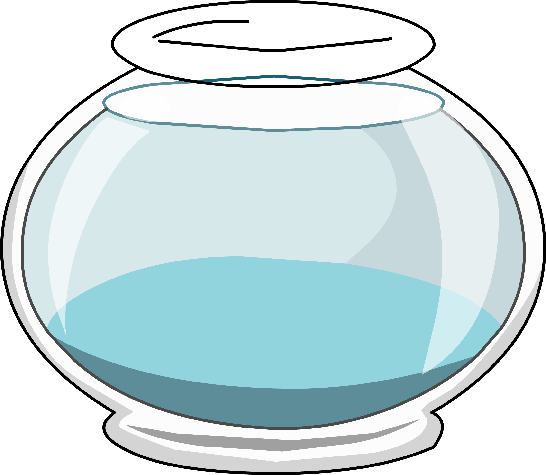 Fishing Net Clipart Empty - Fish Bowl Clipart Png (2244x1951), Png Download