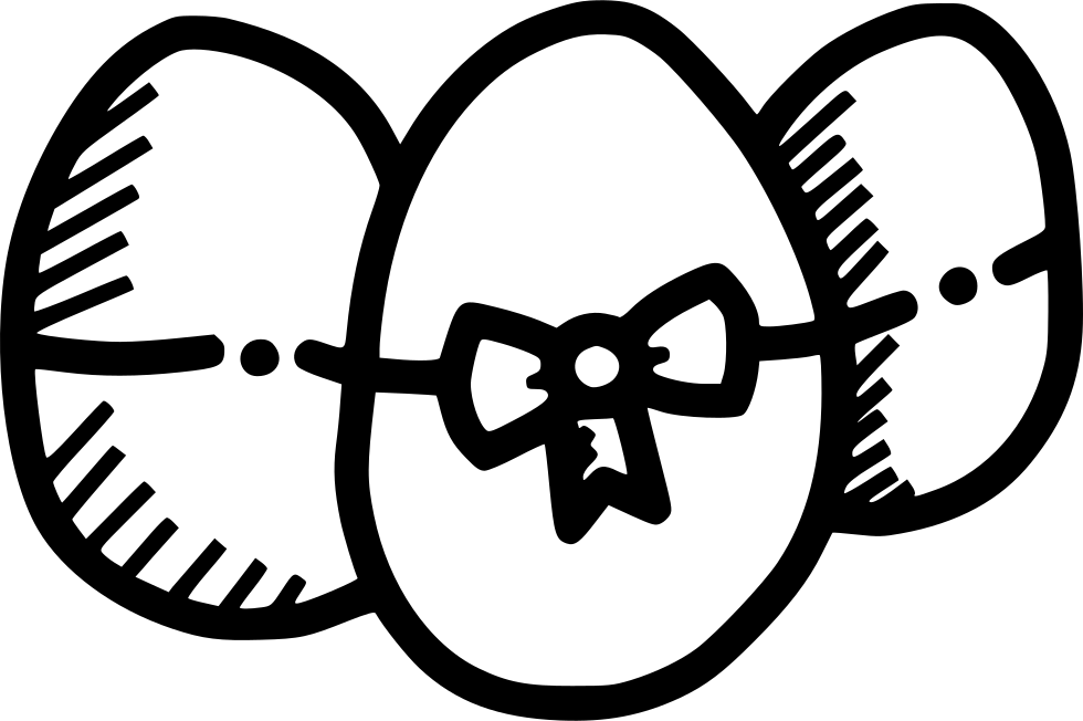 Egg Eggs Decorated Ribbon Bow Paschal Comments - Circle (980x652), Png Download