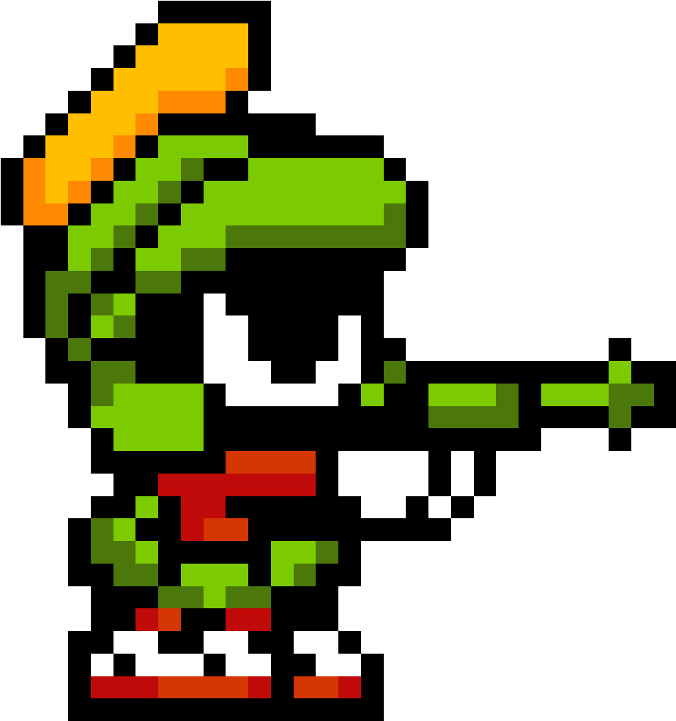 Looney Tunes Collection - Marvin The Martian Pixel (1016x1080), Png Download