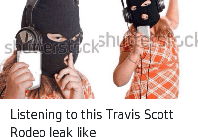 Hotnewhiphop, Music, And Travis Scott - Listening To Pirate Music (400x300), Png Download