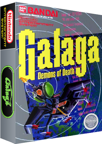 Galaga Demons Of Death - Galaga Nes Box Art (400x500), Png Download