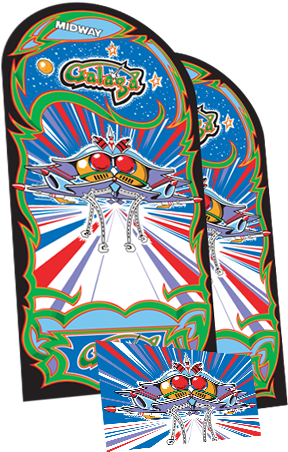 Galaga Side Art (340x497), Png Download