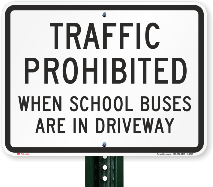 Traffic Prohibited School Buses Driveway Sign - Unmuffled Engine Braking Sign (800x800), Png Download