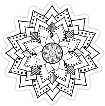 Sticker375x360 375×360 Pixels Henna Flower Designs, - Mehndi (375x360), Png Download