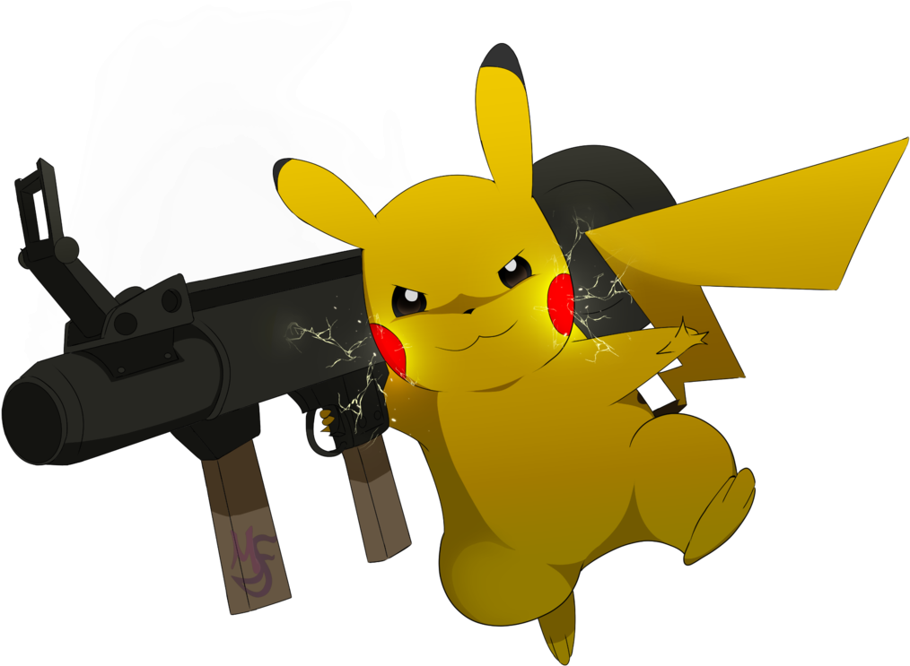 Pokémon Red And Blue Pokémon X And Y Pikachu Jessie - Pikachu With Rocket Launcher (1024x750), Png Download