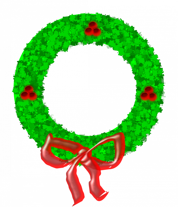 Christmas ~ Phenomenal Christmas Wreath Clip Art Biaeg6d8t - Merry Christmas Pug Greeting Cards (728x845), Png Download