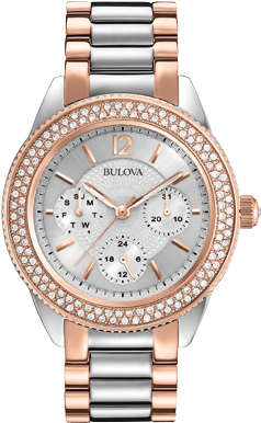 Reloj Bulova Cristales Swarovski - Gold Bulova Womens Watches (400x400), Png Download