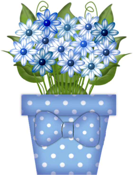 Flowers In Pot 4 Png Flowers Clip Art And Scrapbook - Flower (628x800), Png Download