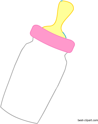 Baby Milk Bottle In Pink Color Free Clipart - Clip Art (450x450), Png Download