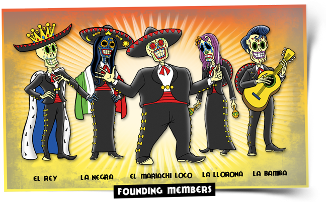 Founding - Mariachi Muertos (650x402), Png Download