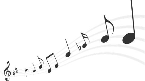 Music Notes Png Vector (480x270), Png Download