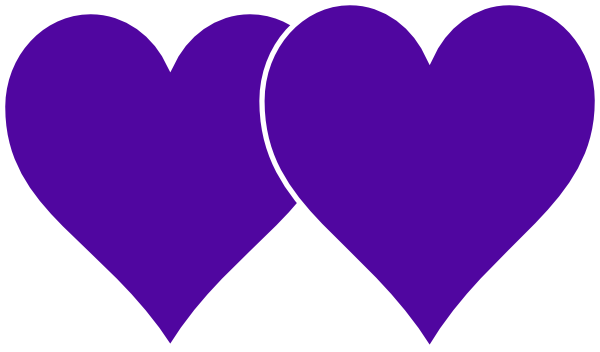 Collection Of Free Dobule Clipart Two Heart Download - Two Hearts Clipart Black And White (600x352), Png Download