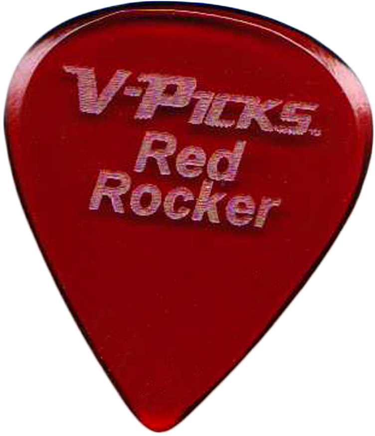 Red Rocker Deal 10 Picks - V-picks Dimension Ghost Rim Guitar Pick (836x1000), Png Download