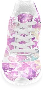 Watercolor Flower Pattern Men's Running Shoes - Watercolor Painting (500x500), Png Download
