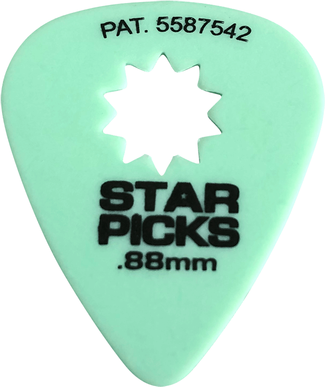 Star Pick Guitar Picks, 12-pack - Everly Star Pick, Yellow .073, One Pick (800x800), Png Download