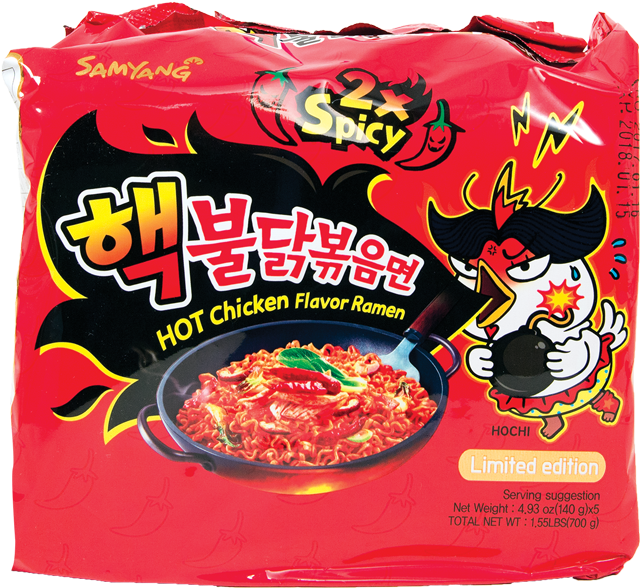 Instant Noodle - 2x Spicy Noodles (640x640), Png Download