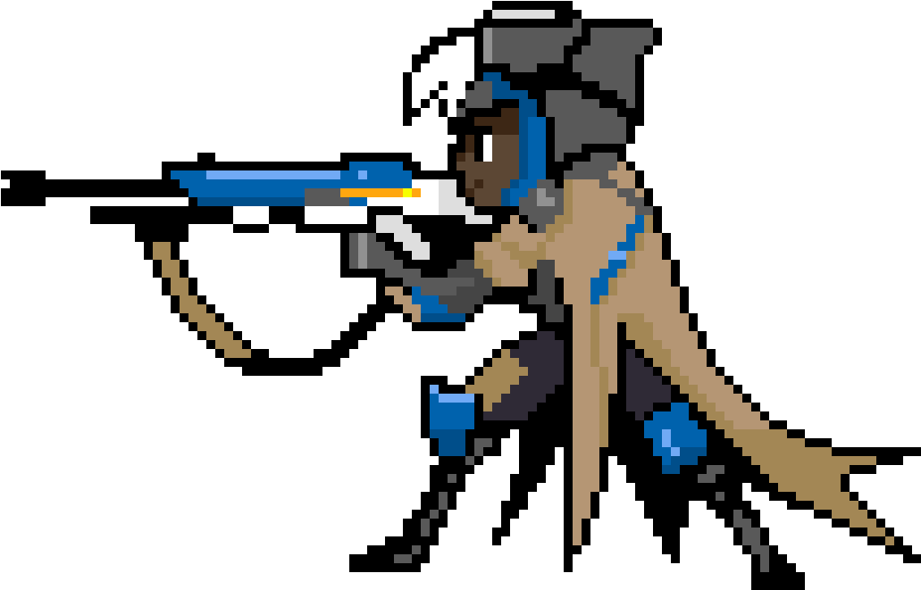 Clipart Royalty Free Stock Ana Maker - Overwatch Ana Pixel Spray (1200x710), Png Download