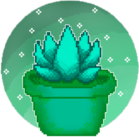 Succulent Blue By Jazzy Lol On Deviantart - Succulent Art Png Pixels (600x600), Png Download