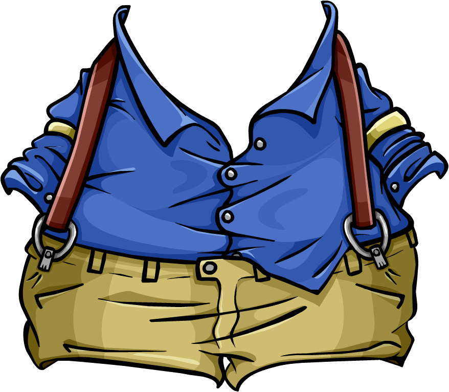 Working Clothes - Club Penguin Items Png (878x766), Png Download