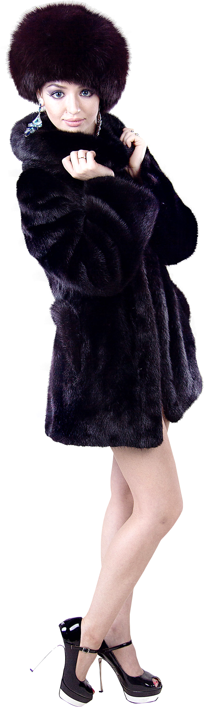 Beautiful Fashion Woman In Autumn Clothes Png Image - Woman In Winter Clothes Pmg (780x2440), Png Download