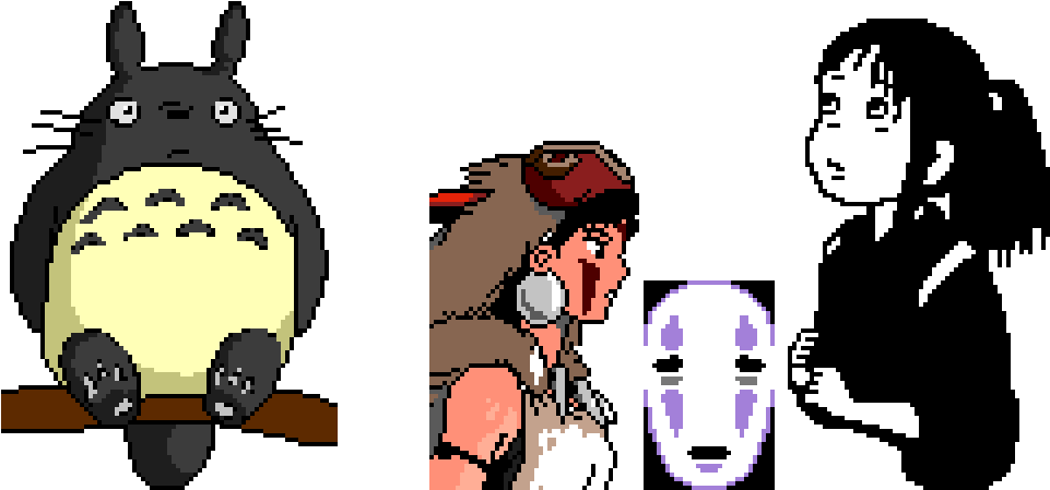 Studio Ghibli Pixel Art By Luna - Studio Ghibli Pixel Art (960x640), Png Download