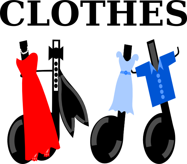 Clothes Clip Art - Clothes Word Transparent (600x525), Png Download