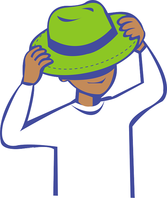 Man, Fashion, Cartoon, Clothing, Hat, Put, Clothes - Put On My Hat (538x640), Png Download