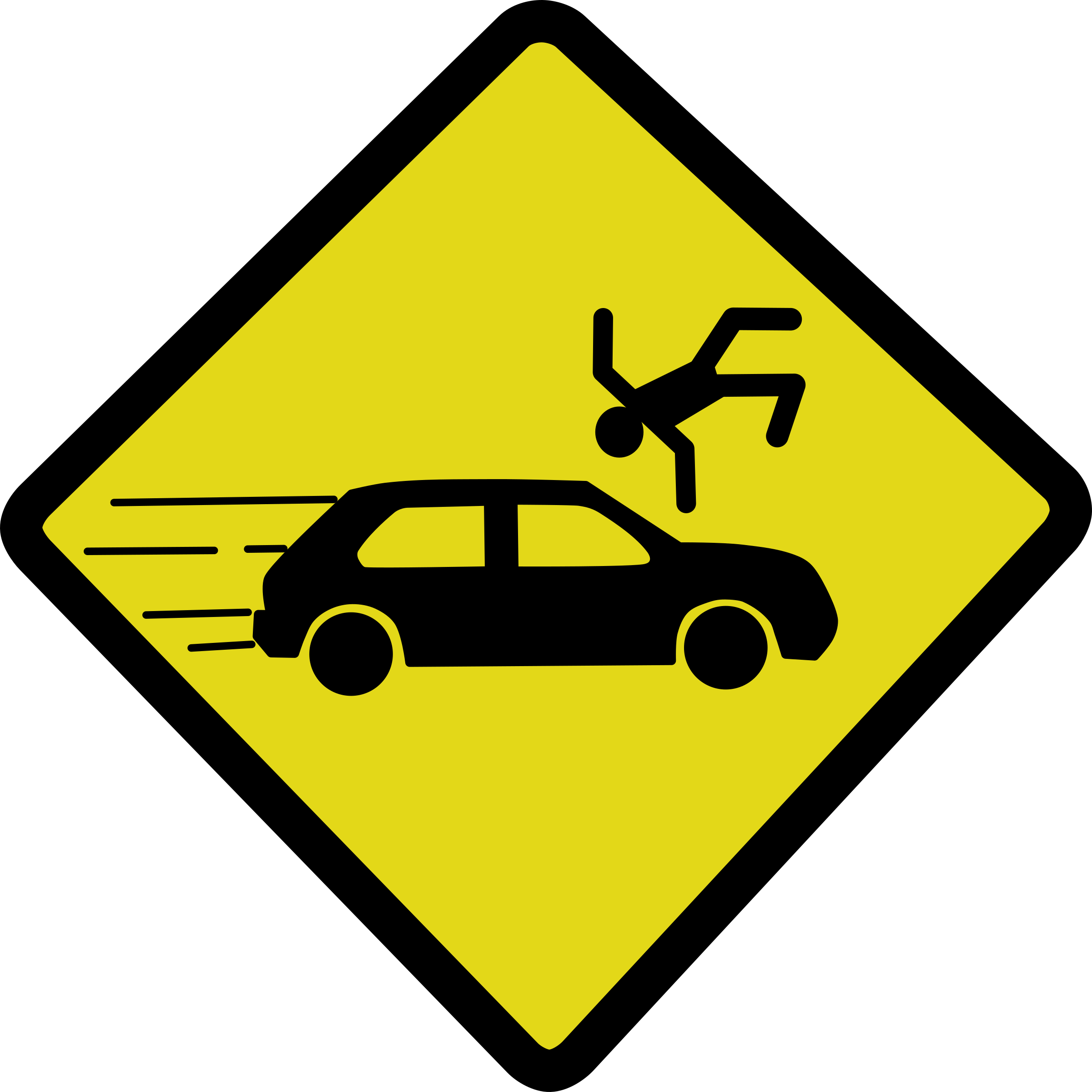 This Free Icons Png Design Of Car Accident Sign (2401x2400), Png Download