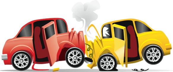 Caraccident1 - Car Accident Clipart Png (559x235), Png Download