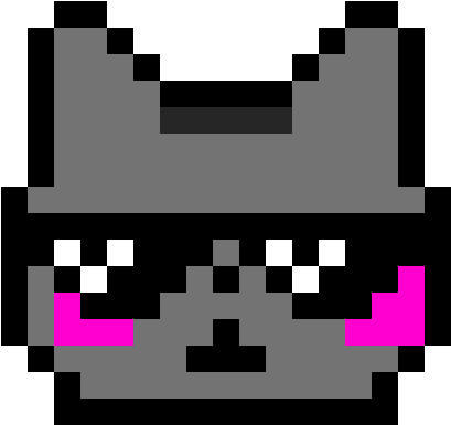 Cool Cat - Nyan Cat Head Png (1200x1200), Png Download