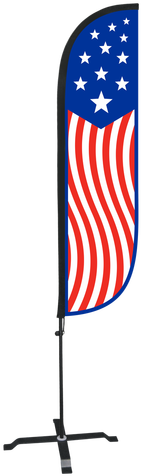 5ft American Flag Old Glory 2 Feather Flag X Stand - Lookourway Merry X-mas Feather Flag Complete Set With (500x500), Png Download