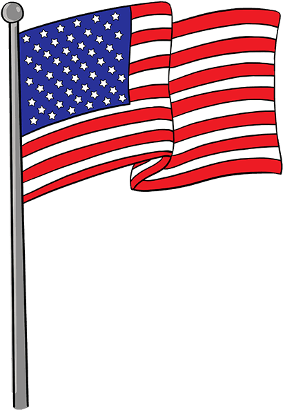 How To Draw American Flag - Draw The American Flag (680x678), Png Download