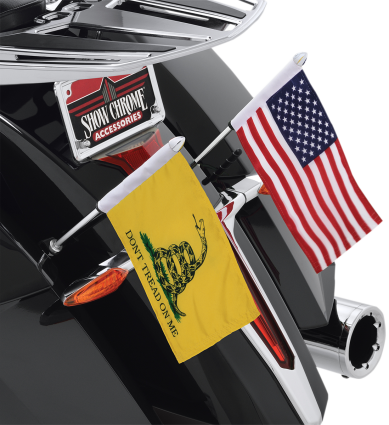 Includes 6'' X 9'' American Flag Black Mount Easily - Don T Tread On Me (389x425), Png Download