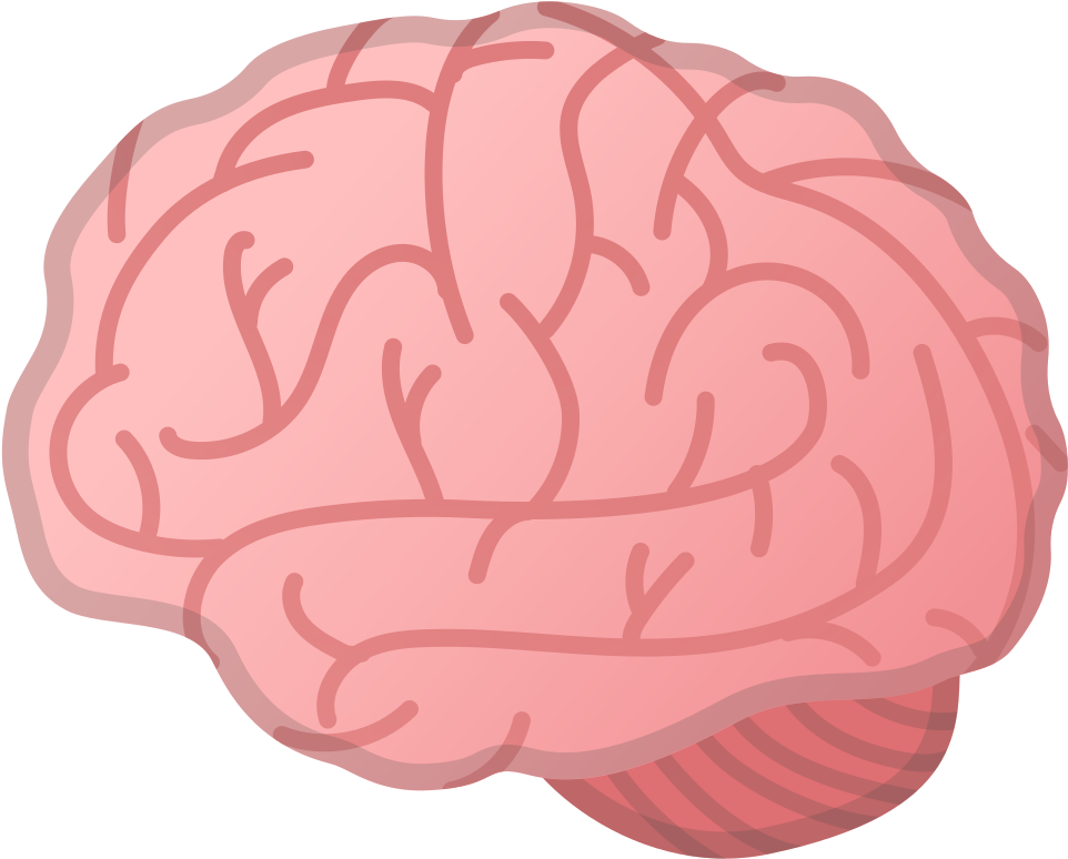 Download Svg Download Png - Brain Emoji Transparent Background (1024x1024), Png Download
