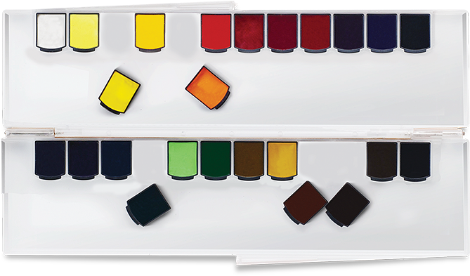 Pan Watercolor - Mijello Mission Gold Watercolor - Perfect Pan Set (668x982), Png Download