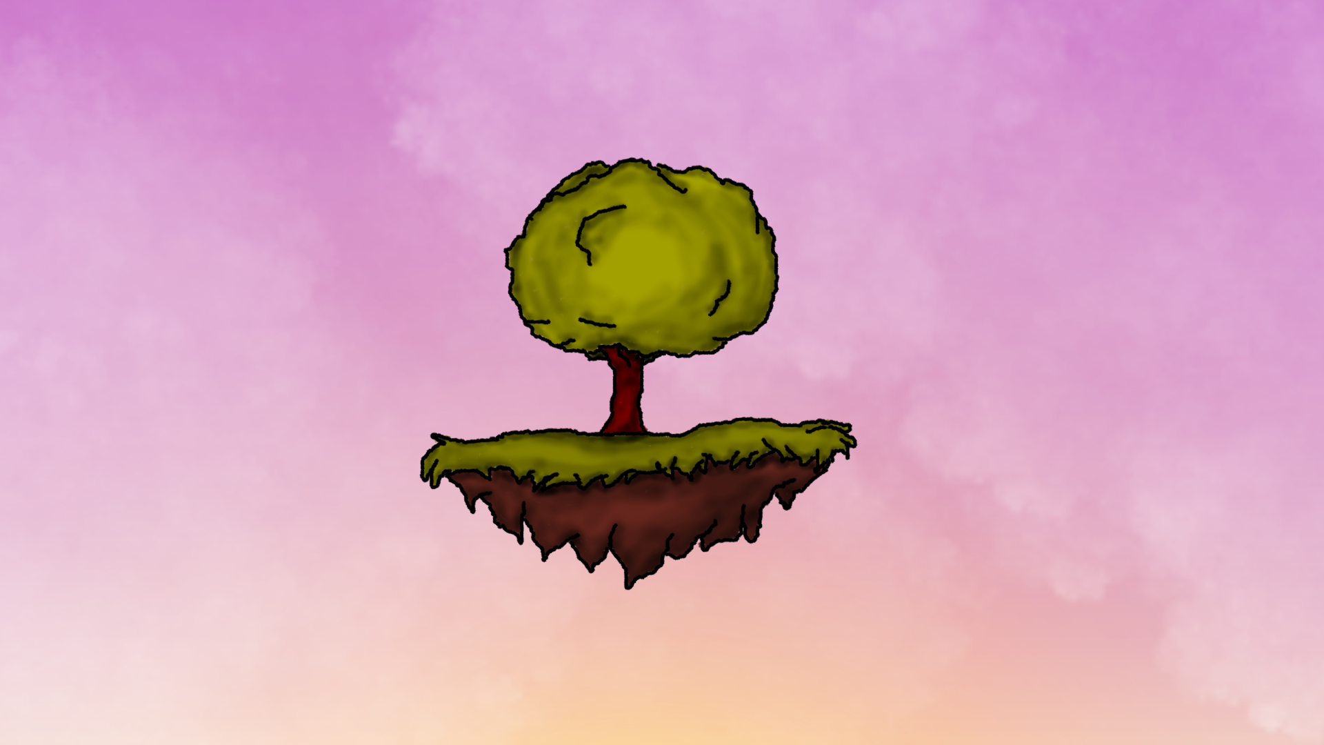 Floating Islands Avatar - Minecraft Floating Island Drawing (1920x1080), Png Download