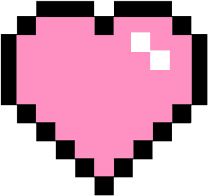Black And White Pixel Heart (1059x1024), Png Download