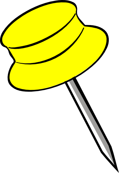 Pin Yellow Clip Art - Bullet Points Clip Art (408x594), Png Download
