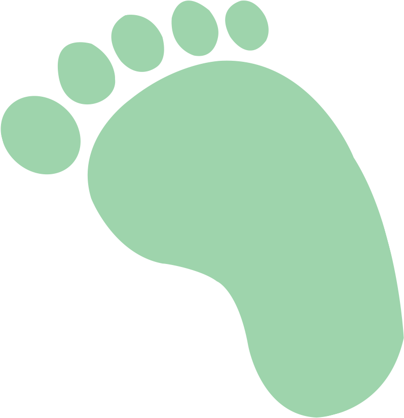 Bullet Point - Baby Feet Heart Vector (1000x1000), Png Download