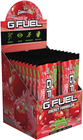 Sour Cherry Box - Gamma Labs G Fuel Tropical Rain 20 Packs (480x480), Png Download