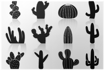Round Cactus Silhouette (400x400), Png Download
