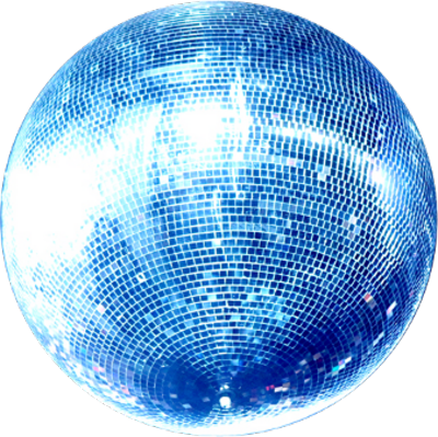 Disco Ball Free - Disco Ball Blue Png (400x399), Png Download