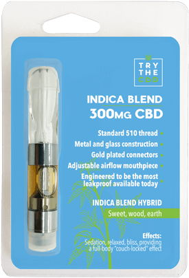 300mg Indica Blend Cbd Vape Pen Cartridge - Cannabidiol (500x500), Png Download
