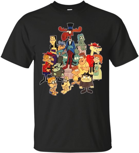 Rocky And Bullwinkle Custom Ultra Cotton T-shirt / - Hearthstone Shirt (600x600), Png Download