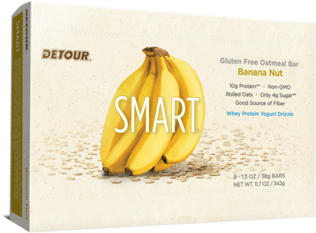 Banana Nut - Detour - Blueberry Smart Bars (9 X 38g) (480x480), Png Download